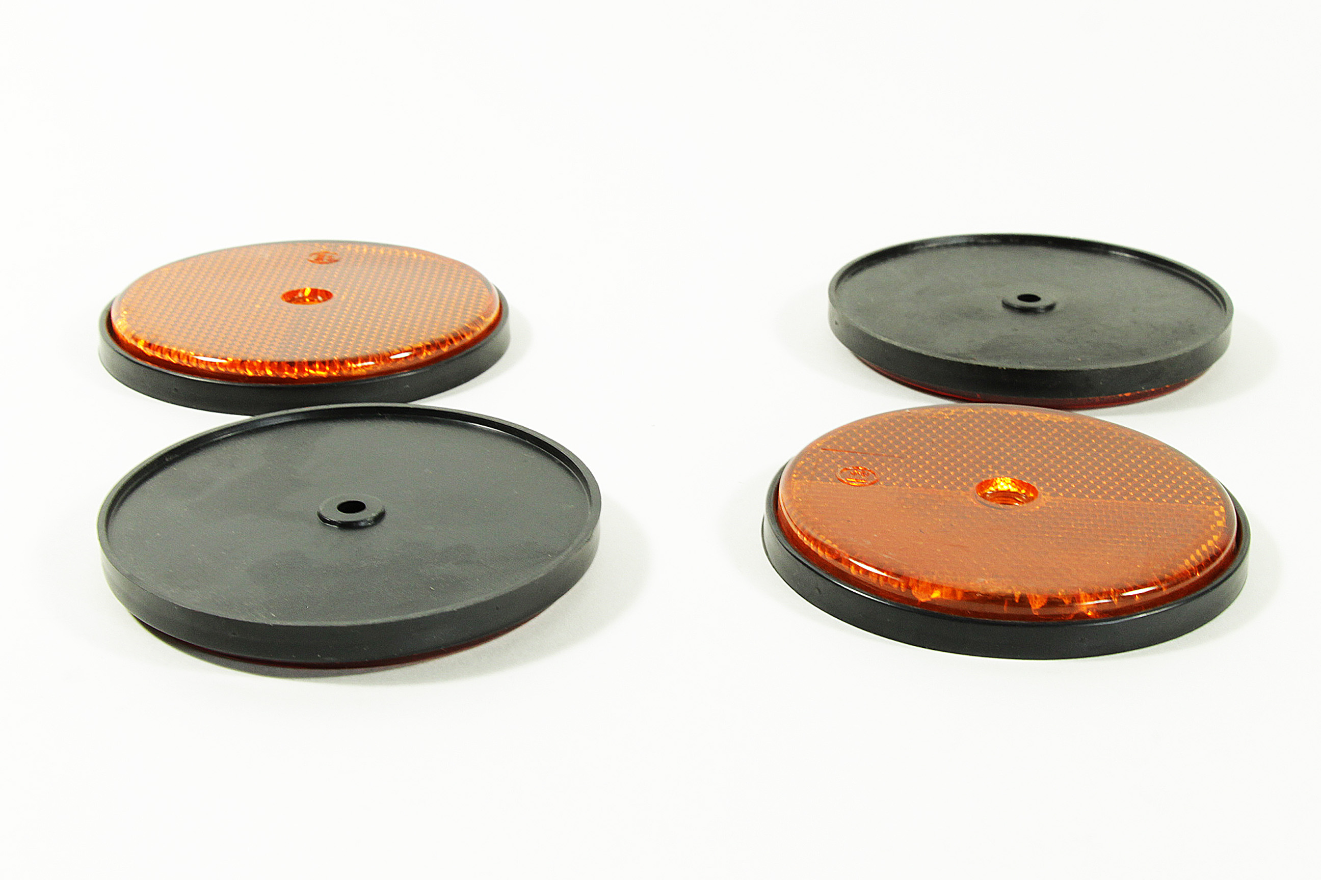 8x Gelbe Katzenaugen Reflektoren - Mit E-Prüfzeichen Für Auto, Anhänger & Wohnwagen