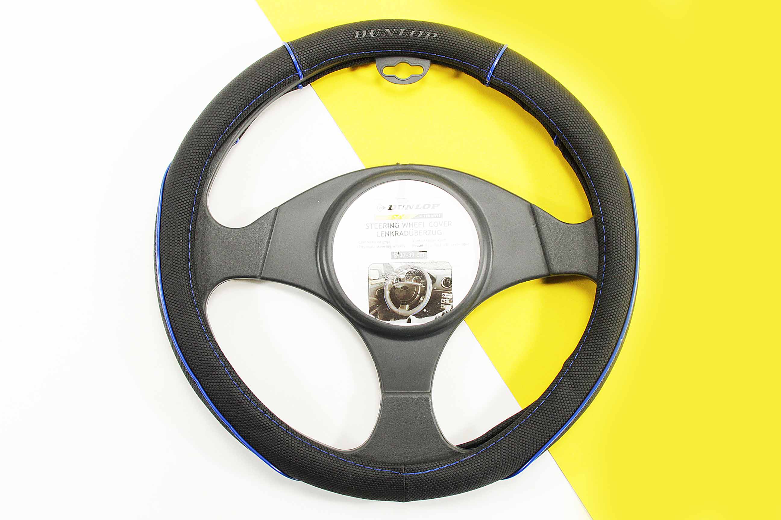 Lenkradbezug Lenkradhülle Lenkradschoner Schutzhülle zum Schnüren 37-39 cm grau